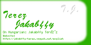 terez jakabffy business card